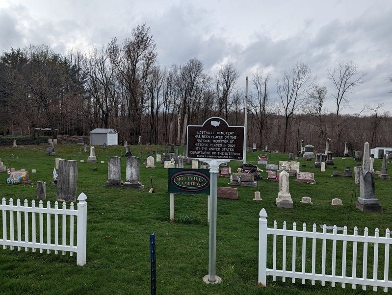 Mottville Cemetery and Marker image. Click for full size.