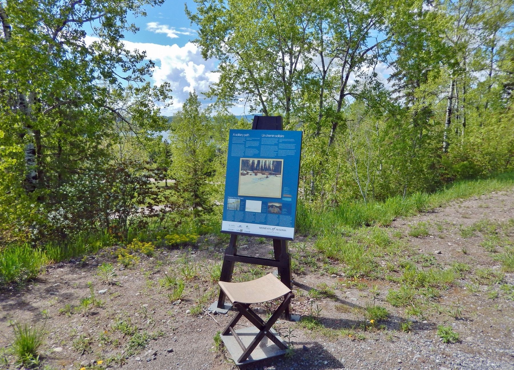 A solitary path / Un chemin solitaire Marker. Click for full size. A solitary path / Un chemin solitaire Marker image. Click for full size.