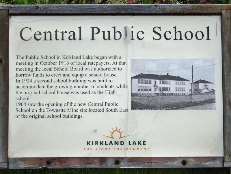 Central Public School Marker. Click for full size. Central Public School Marker image. Click for full size.