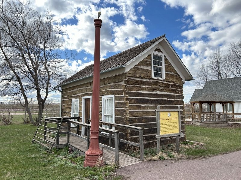 Fersdahl Log Cabin & Marker. Click for full size. Fersdahl Log Cabin & Marker image. Click for full size.