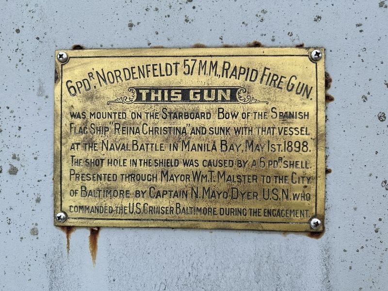 6 PDR. Nordenfeldt 57 M.M., Rapid Fire Gun. Marker image. Click for full size.
