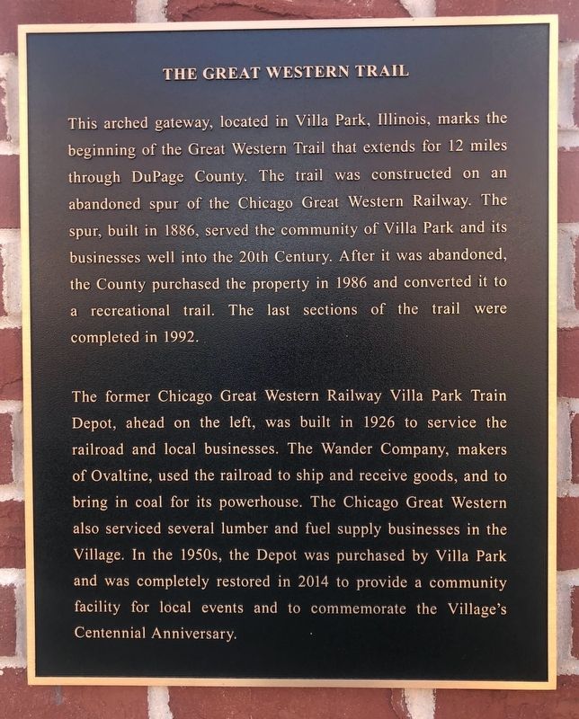 The Great Western Trail Marker image. Click for full size.