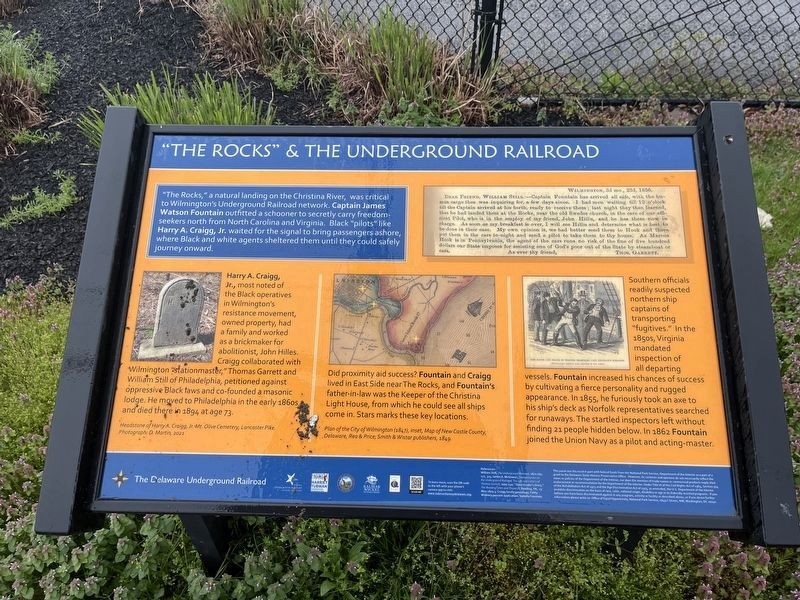 "The Rocks" and the Underground Railroad Marker. Click for full size. "The Rocks" and the Underground Railroad Marker image. Click for full size.