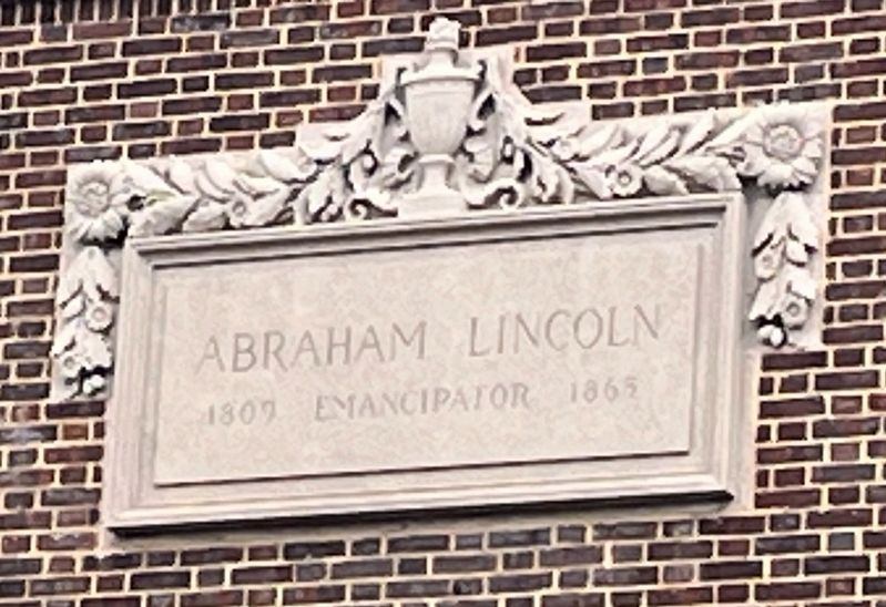 Plaque on the left side of the school. Click for full size. Plaque on the left side of the school image. Click for full size.