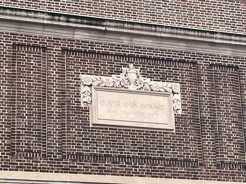 Plaque on the right side of the school image. Click for full size.