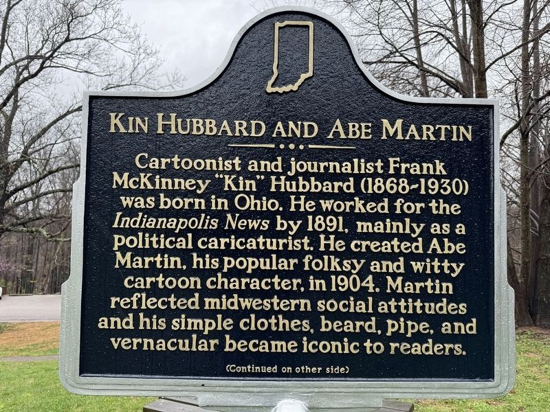 Kin Hubbard and Abe Martin Marker image. Click for full size.