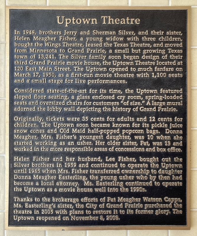 Uptown Theatre Marker image. Click for full size.
