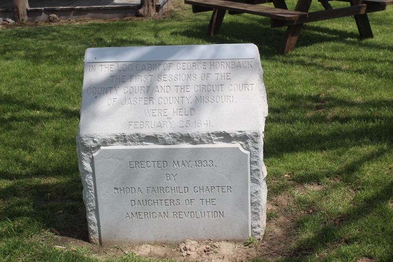 George Hornback Cabin Marker. Click for full size. George Hornback Cabin Marker image. Click for full size.