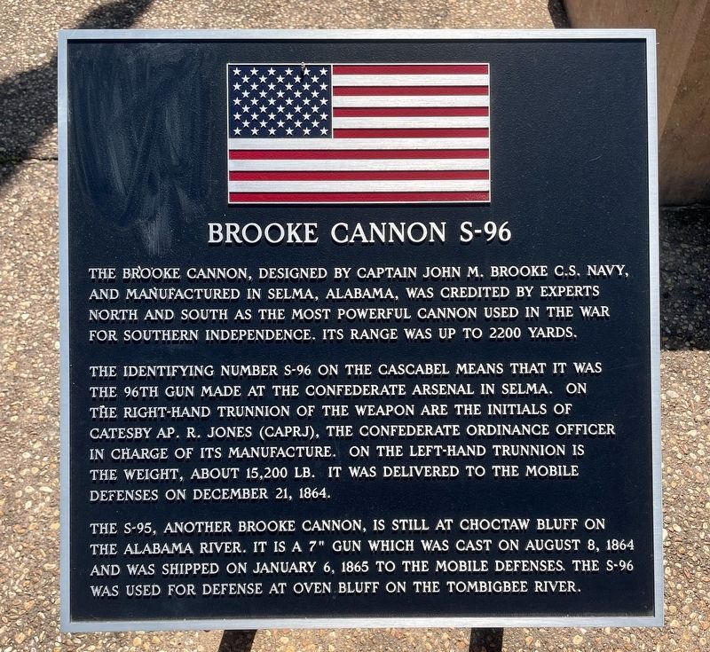 CSA Brooke Cannon S-96 Marker. Click for full size. CSA Brooke Cannon S-96 Marker image. Click for full size.