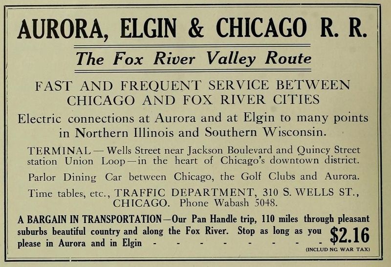 Chicago Aurora and Elgin line image. Click for full size.