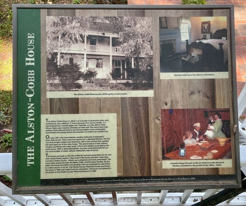 The Alston-Cobb House Marker image. Click for full size.