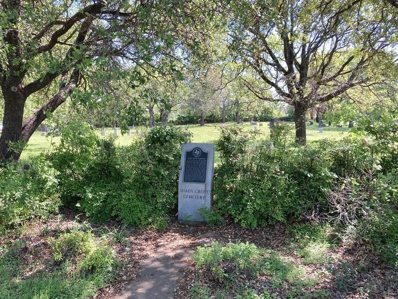 Shady Grove Cemetery and Marker. Click for full size. Shady Grove Cemetery and Marker image. Click for full size.