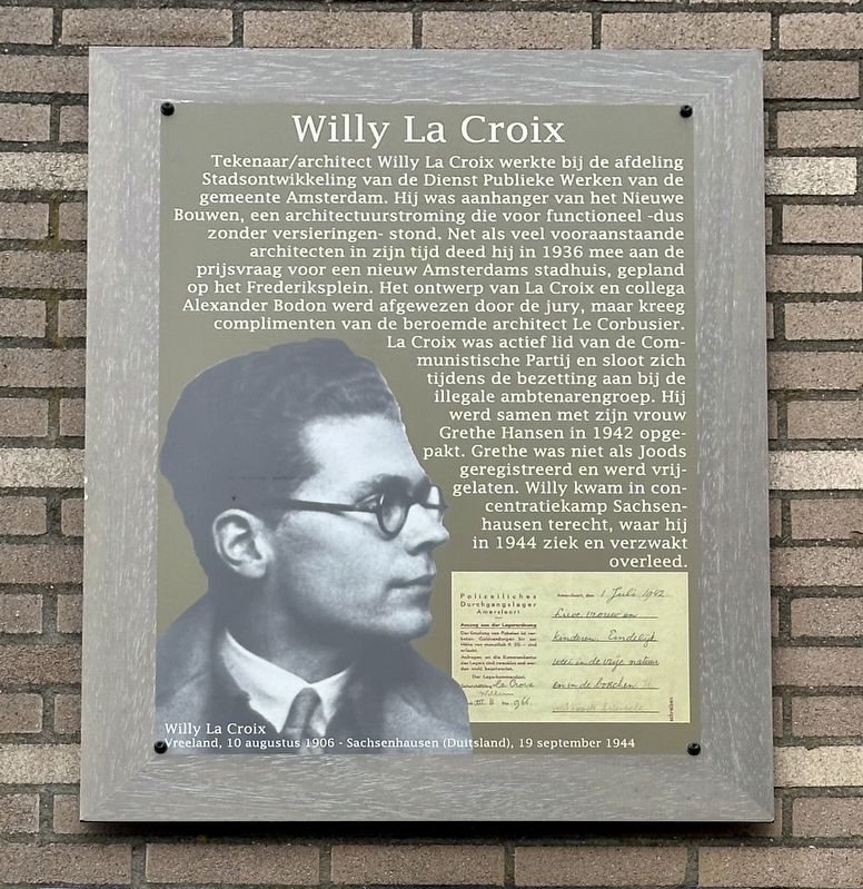Willy La Croix Marker. Click for full size. Willy La Croix Marker image. Click for full size.