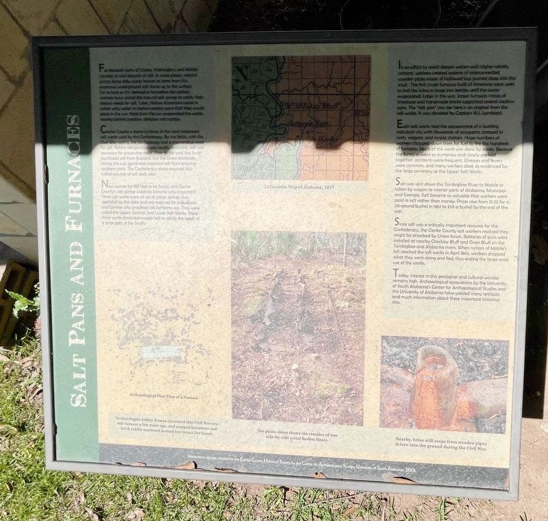 Salt Pans and Furnaces Marker. Click for full size. Salt Pans and Furnaces Marker image. Click for full size.