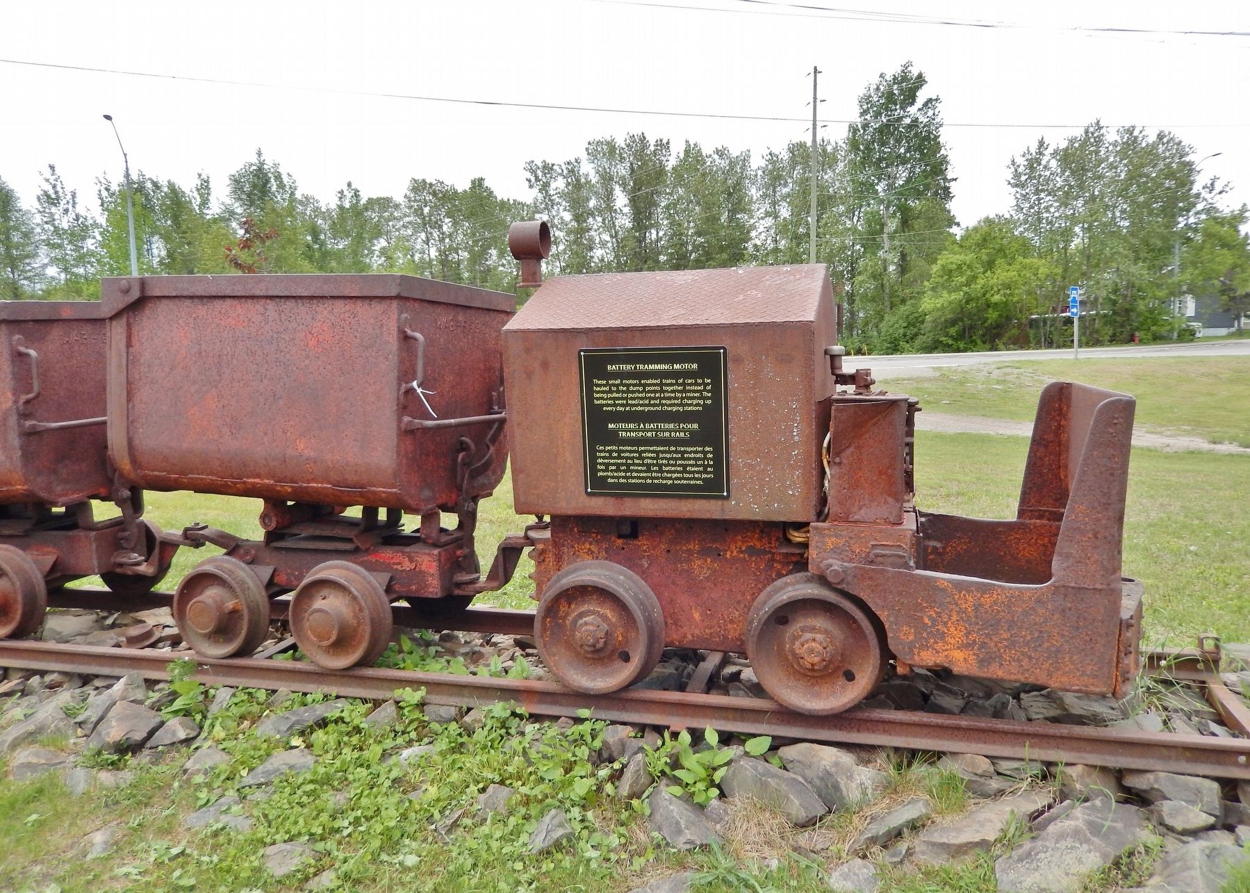 Battery Tramming Motor / Moteurs à batteries pour transport sur rails Marker. Click for full size. Battery Tramming Motor / Moteurs à batteries pour transport sur rails Marker image. Click for full size.