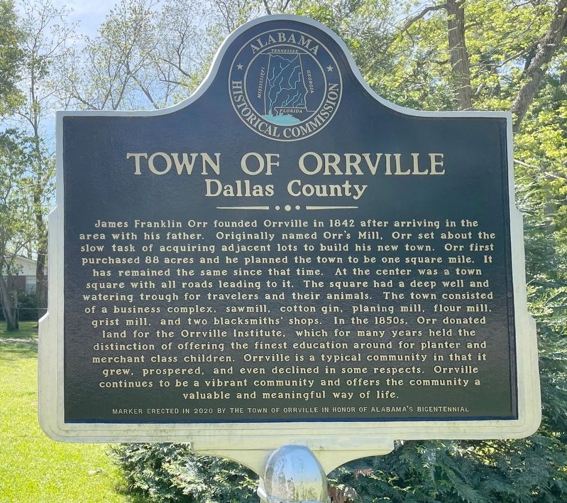Town of Orrville Marker image. Click for full size.