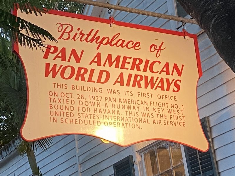Birthplace of Pan American World Airways Marker image. Click for full size.