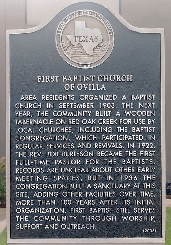 First Baptist Church of Ovilla Marker image. Click for full size.