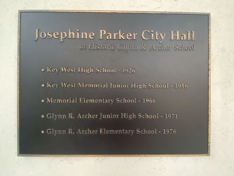 Josephine Parker City Hall Marker image. Click for full size.