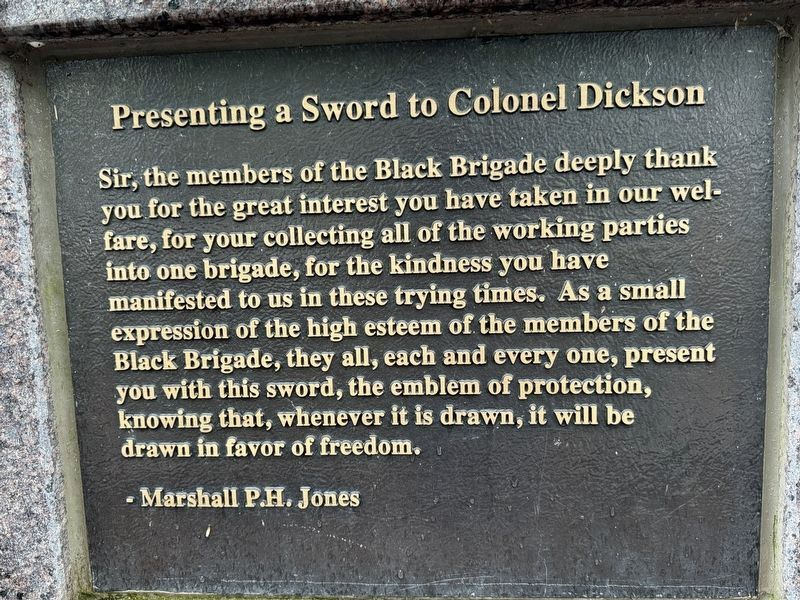 The Black Brigade of Cincinnati Marker. Click for full size. The Black Brigade of Cincinnati Marker image. Click for full size.