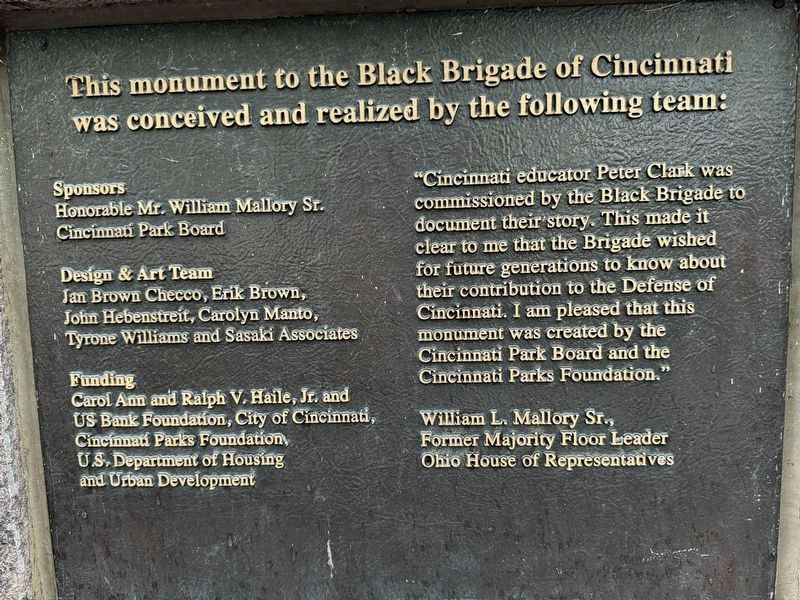 The Black Brigade of Cincinnati Marker image. Click for full size.