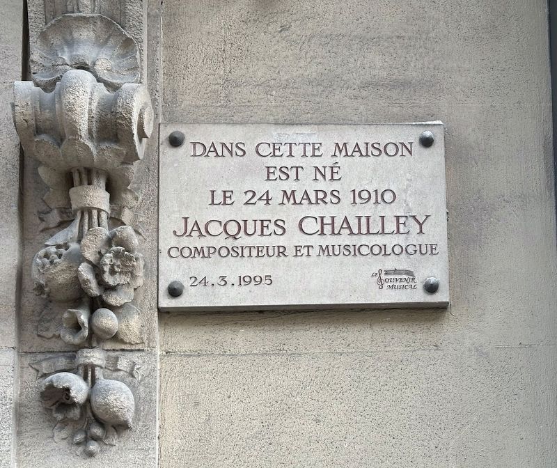 Jacques Chailley Marker. Click for full size. Jacques Chailley Marker image. Click for full size.