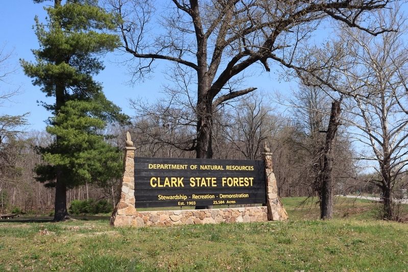 Clark State Forest Entrance image. Click for full size.