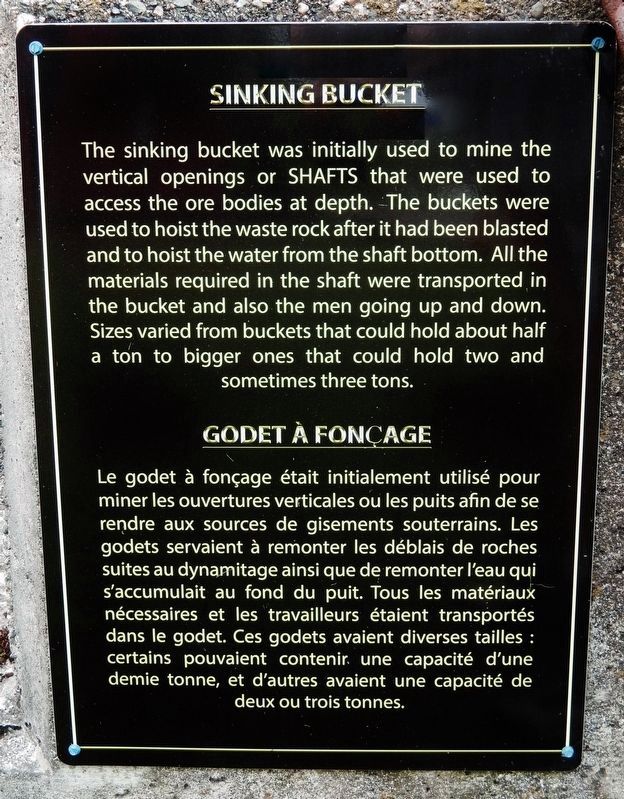 Sinking Bucket / Godet  fonage Marker image. Click for full size.