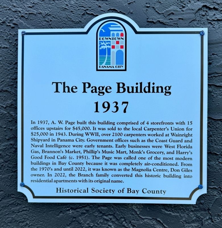The Page Building Marker image. Click for full size.