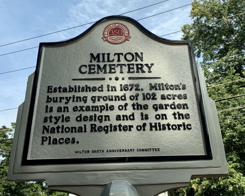 Milton Cemetery Marker image. Click for full size.