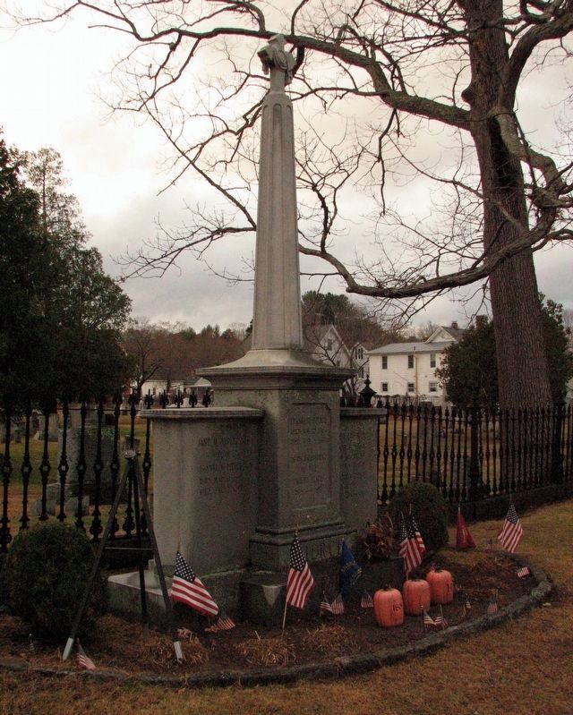 Franklin Pierce Memorial with Pumpkins image. Click for full size.