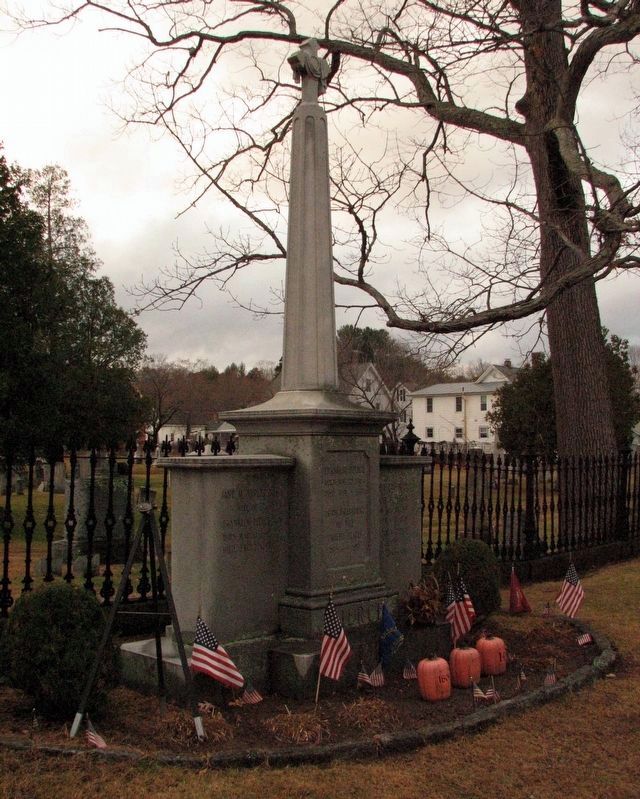 Franklin Pierce Memorial with Pumpkins. Click for full size. Franklin Pierce Memorial with Pumpkins image. Click for full size.