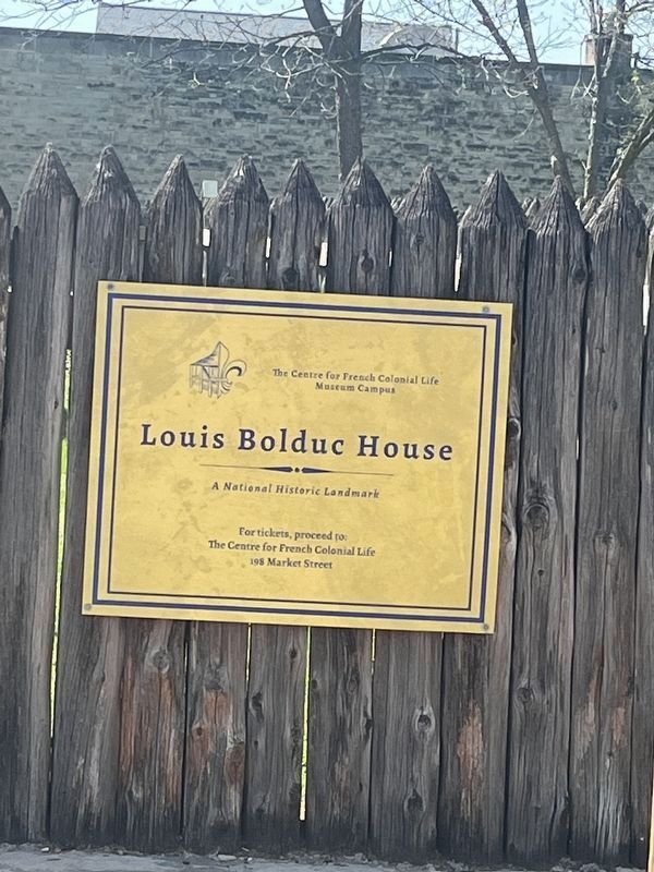An additional Louis Bolduc House National Historic Landmark Marker image. Click for full size.