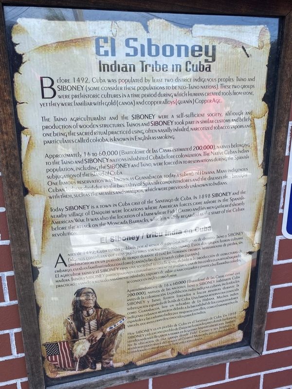 El Siboney Marker. Click for full size. El Siboney Marker image. Click for full size.