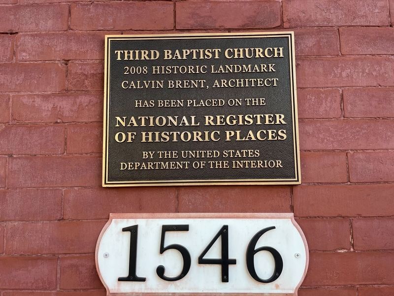 Third Baptist Church Marker image. Click for full size.