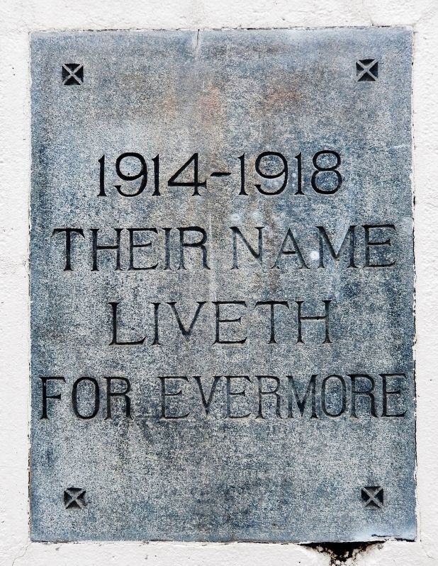 World War Memorial (<i>southwest tablet</i>). Click for full size. World War Memorial (<i>southwest tablet</i>) image. Click for full size.