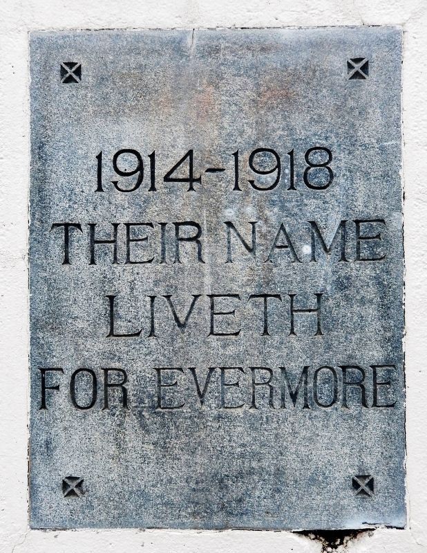 World War Memorial (<i>southwest tablet</i>) image. Click for full size.