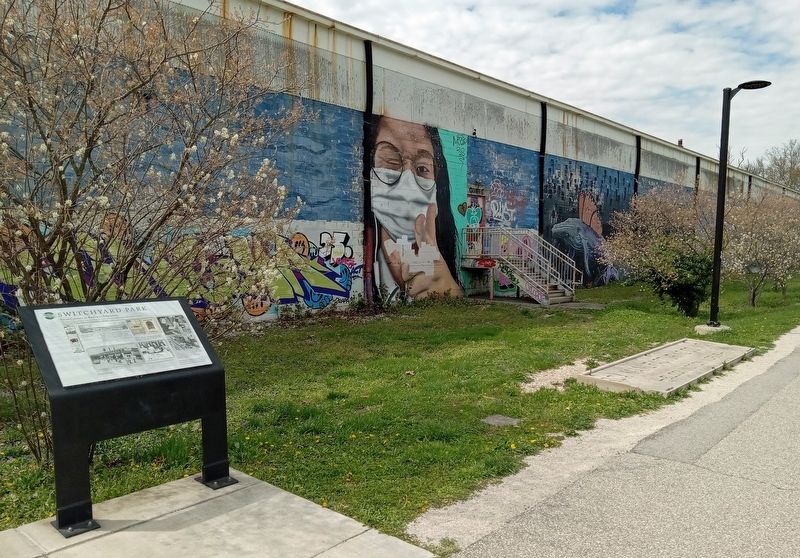 From Cabinets to Radios to Televisions Marker on the B-Line Trail next to The Warehouse. Click for full size. From Cabinets to Radios to Televisions Marker on the B-Line Trail next to The Warehouse image. Click for full size.