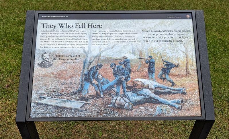 They Who Fell Here Marker image. Click for full size.