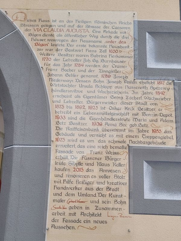Unter den Bgen Haus / Under the Arches House Marker image. Click for full size.