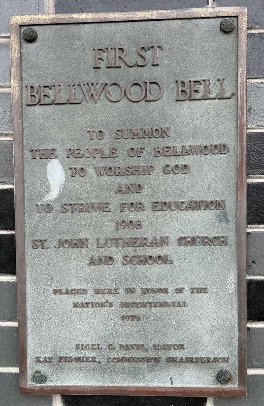 First Bellwood Bell Marker image. Click for full size.