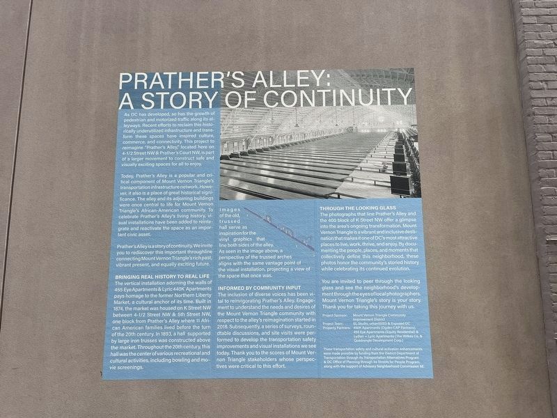 Prather's Alley: A Story of Continuity Marker image. Click for full size.