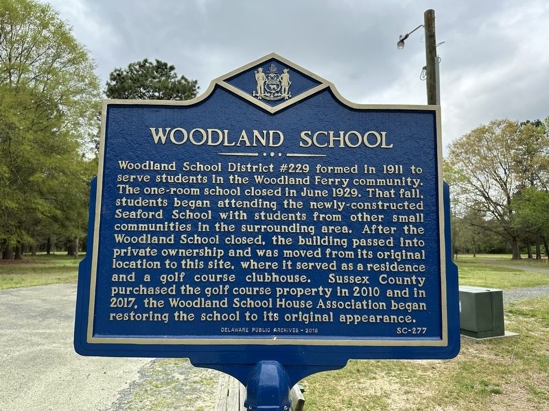 Woodland School Marker image. Click for full size.
