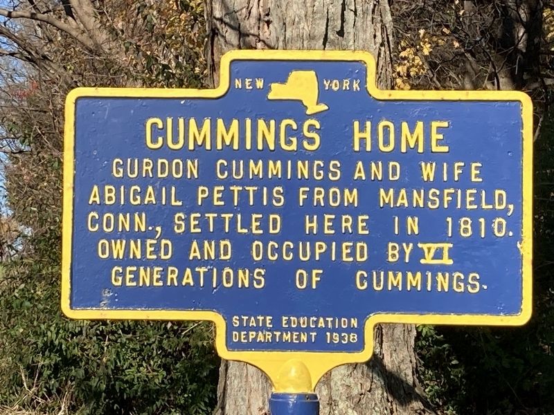 Cummings Home Marker. Click for full size. Cummings Home Marker image. Click for full size.