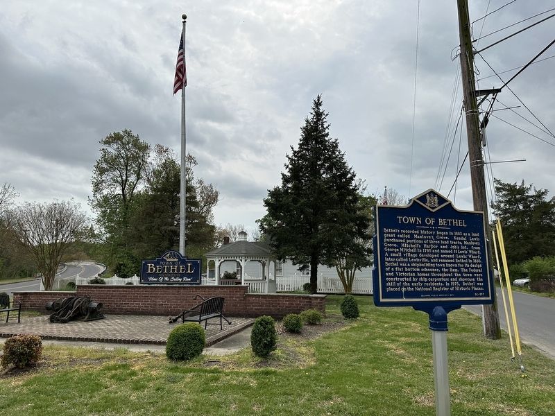 Town of Bethel Marker wide view image. Click for full size.