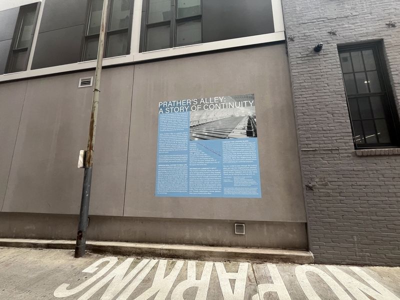 Prather's Alley: A Story of Continuity Marker. Click for full size. Prather's Alley: A Story of Continuity Marker image. Click for full size.
