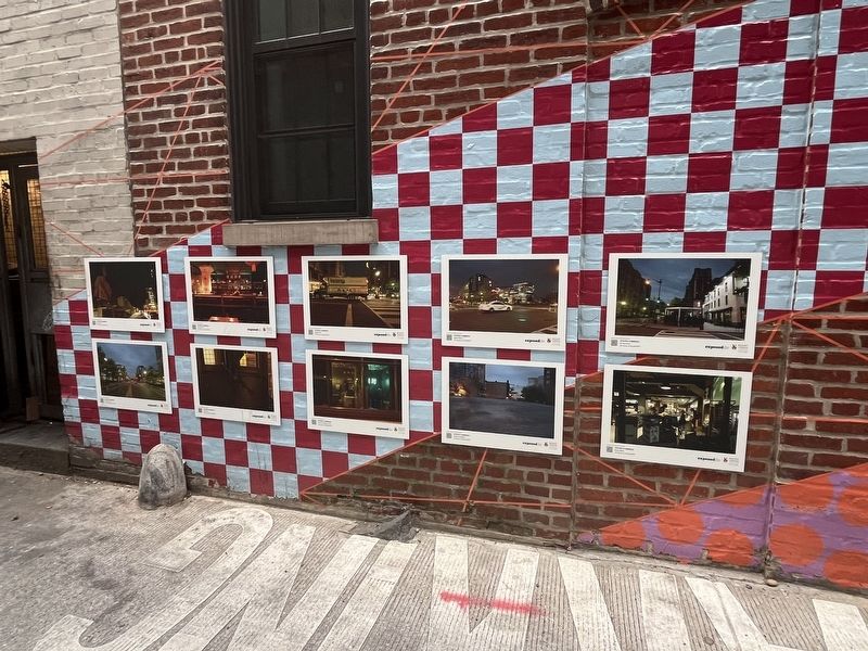 Part of the artwork display for Prather's Alley. Click for full size. Part of the artwork display for Prather's Alley image. Click for full size.