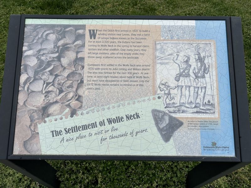The Settlement of Wolfe Neck Marker. Click for full size. The Settlement of Wolfe Neck Marker image. Click for full size.