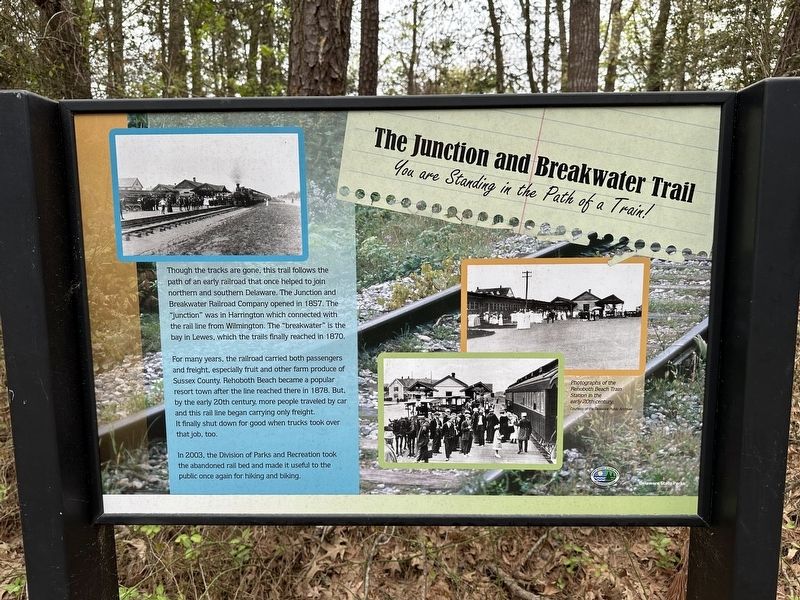 The Junction and Breakwater Trail Marker. Click for full size. The Junction and Breakwater Trail Marker image. Click for full size.