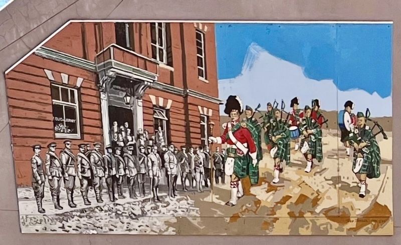 Bowmanville's First Volunteers mural. Click for full size. Bowmanville's First Volunteers mural image. Click for full size.